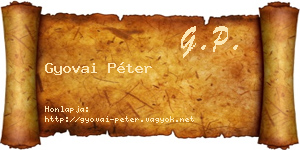 Gyovai Péter névjegykártya